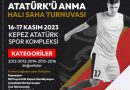 10 Kasım Atatürk’ü Anma turnuvası 2023